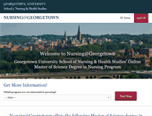 Tablet Screenshot of online.nursing.georgetown.edu