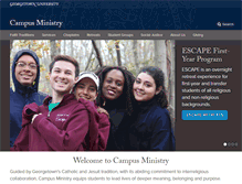 Tablet Screenshot of campusministry.georgetown.edu