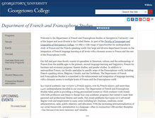 Tablet Screenshot of french.georgetown.edu