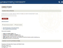 Tablet Screenshot of contact.georgetown.edu