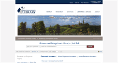 Desktop Screenshot of answers.library.georgetown.edu