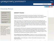 Tablet Screenshot of policies.georgetown.edu