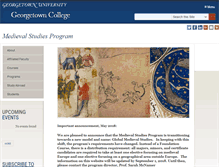 Tablet Screenshot of medievalstudies.georgetown.edu