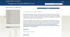 Desktop Screenshot of medicine.georgetown.edu
