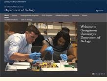 Tablet Screenshot of biology.georgetown.edu