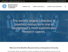 Tablet Screenshot of bioethics.georgetown.edu