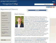 Tablet Screenshot of chemistry.georgetown.edu
