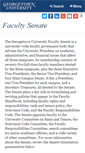 Mobile Screenshot of facultysenate.georgetown.edu