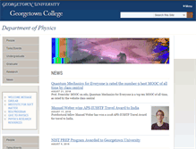 Tablet Screenshot of physics.georgetown.edu